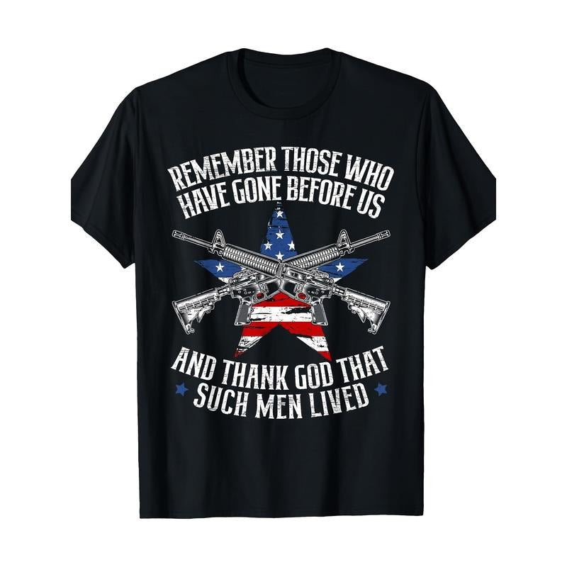Remember TNF Fallen Soldiers USA Flag American Memorial Day T-Shirt- 180g, 100% cotton T-shirt as WB shield gift for friends Gunpla brand elders style 02