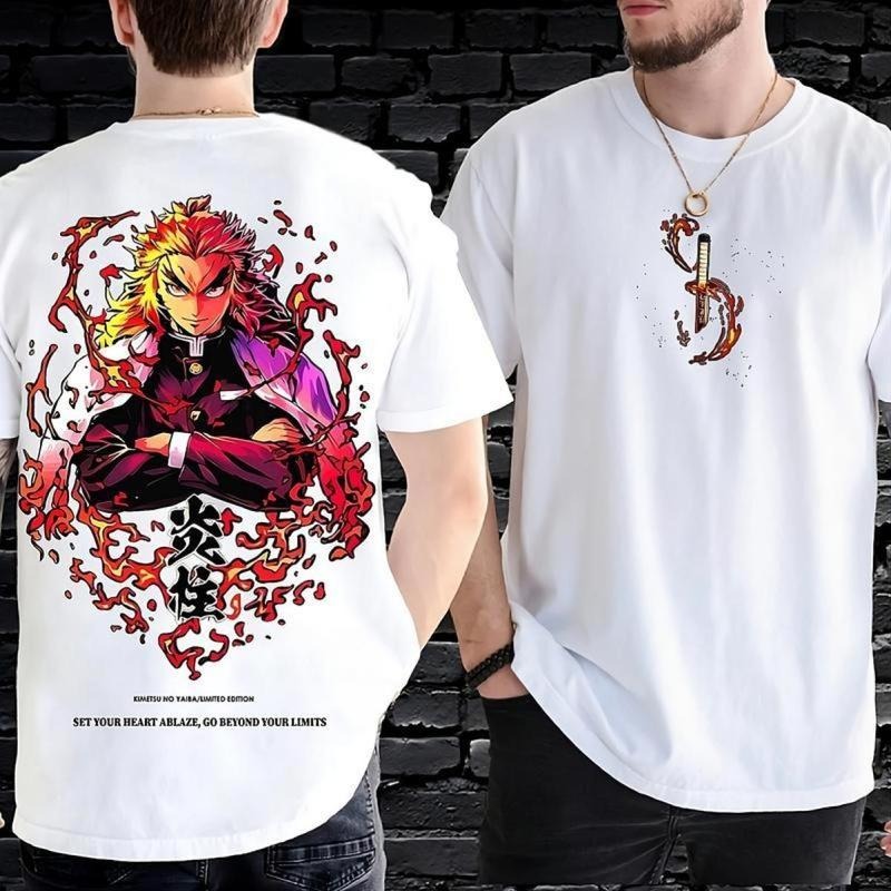 Rengoke Character Shirt, Demon Slayer Tee, Anime Shirt, Unisex 2025, Unisex Short Sleeve Tee, Gift For Him, Gift For Her, Full