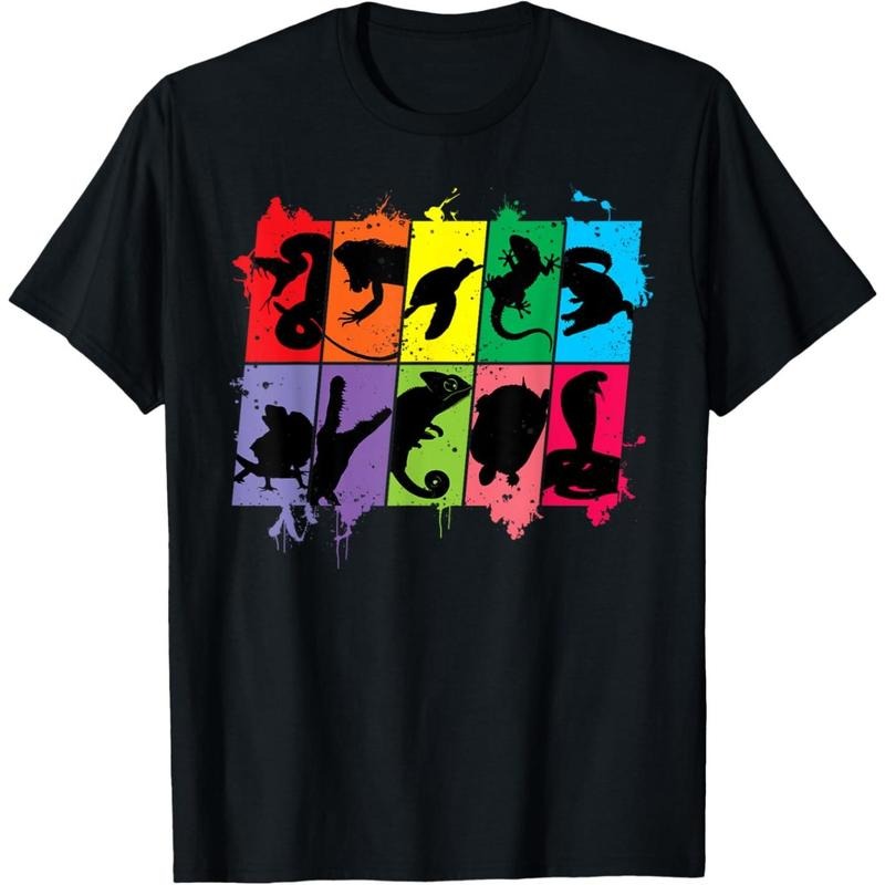 Reptile Lover Pet Snake Lizard Colorful Retro T-Shirt made in usa Hoodie, Sweatshirt | DripVista.com