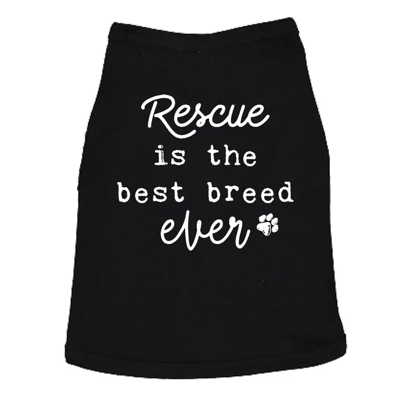 Rescue Is The Best Breed Ever Dog Shirt Pet Puppy Tee Funny Dog Puppy Shirt Black Hoodie, Sweatshirt | DripVista.com