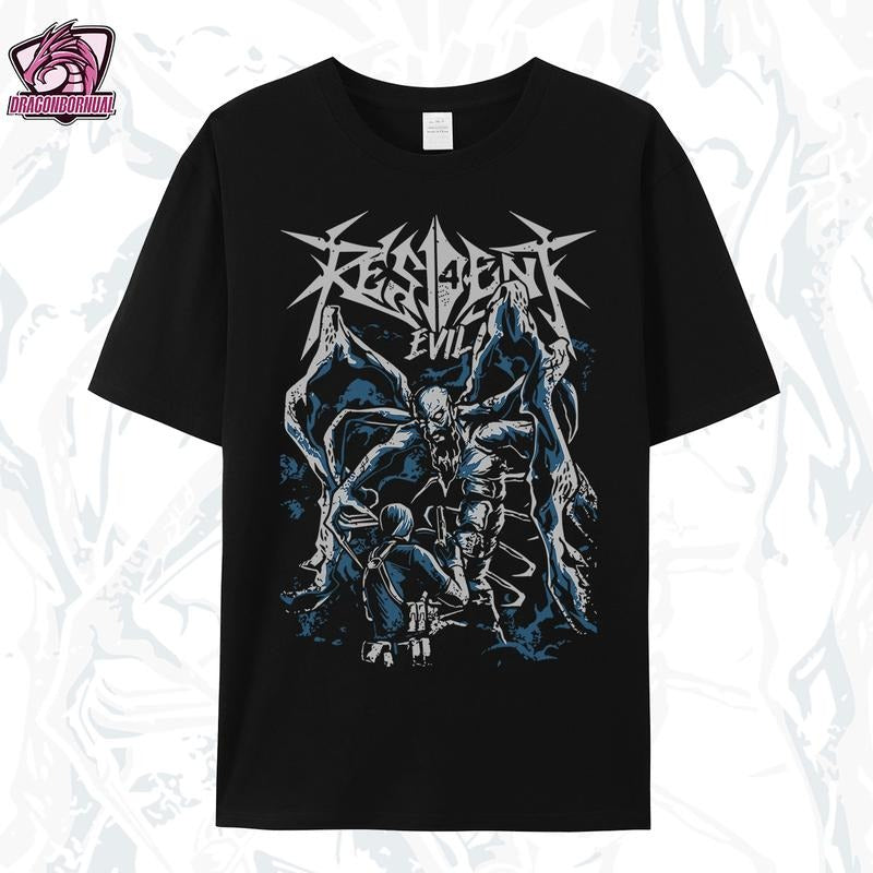 Resident Evil WB shield Leon vs Mutant Salazar Graphic T-Shirt & Hoodie