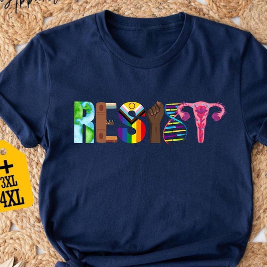 Resist Black Power Fist Unisex Cotton T-shirt, Statement Tee for Activists, Protest Shirt, Empowerment Clothing, Political Graphic Tee