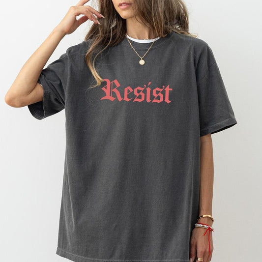 Resist Comfort Colors Shirt, Activism T-shirt, Protect Women Rights Graphic Tee, Feminist Clothing, Equal Rights Outfits, Womenswear