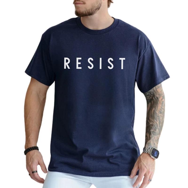 Resist Graphic Tee, Activism T-shirt, Equal Rights Shirt For Men, Social Justice Men Clothing, Gift For Him
