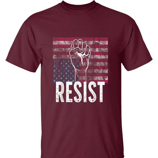 Resist Political Protest T-Shirt - Anti Trump, Anti Fascist Graphic Design for Activism, Resistance Against Oppressive Policies, and Support for Freedom, Streetwear, Everyday Wear, Trendy Clothing, Casual Wear