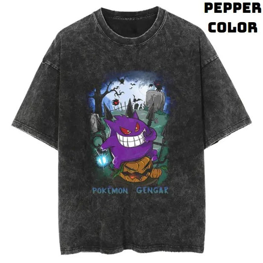 Rest In Peace Gengar Vintage Tee, Gengar Shirt, Pokemon Shirt, Pokemon Merch, Pokemon Gengar Shirt, Ghostly Gengar, Funny Halloween Shirt, Anime Manga Shirt, Graphic Tee Shirt, Unisex T-Shirt, Gift For Fan Pokemon, Halloween Gifts Top Menswear