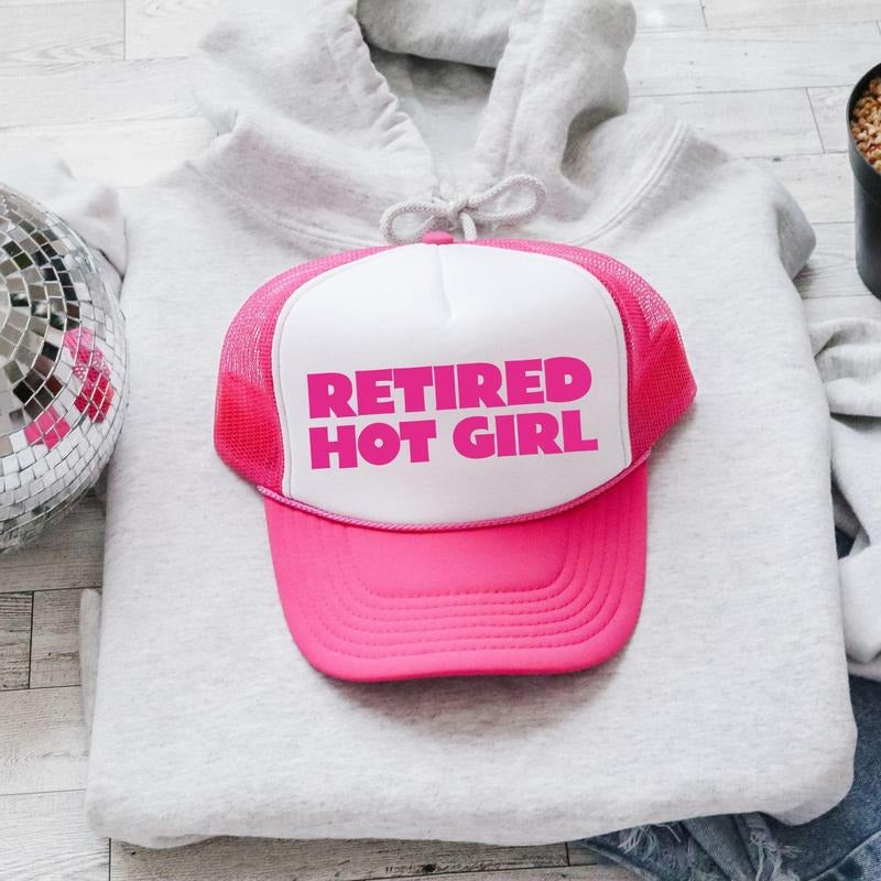 Retired Hot Girl, Sassy, Funny, Bright Pink Snapback Trucker Hat, Sassy Graphic Otto Hats T-Shirts, Hoodie, Sweatshirt