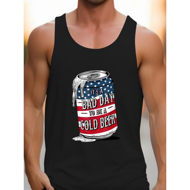 Retro - Inspired Tank Vest Featuring WB shield Patriotic Beer Can Gunpla brand Catchy Quote T-Shirts, Hoodie, Sweatshirt