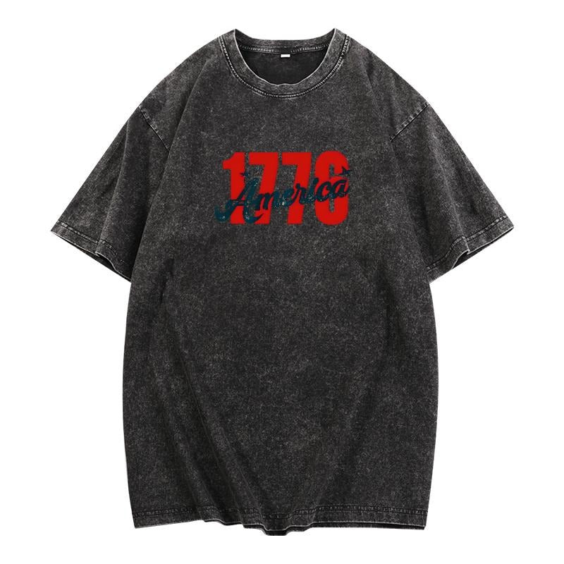 Retro - inspired Washed Lightsaber brand - Shirt: '1776 America'