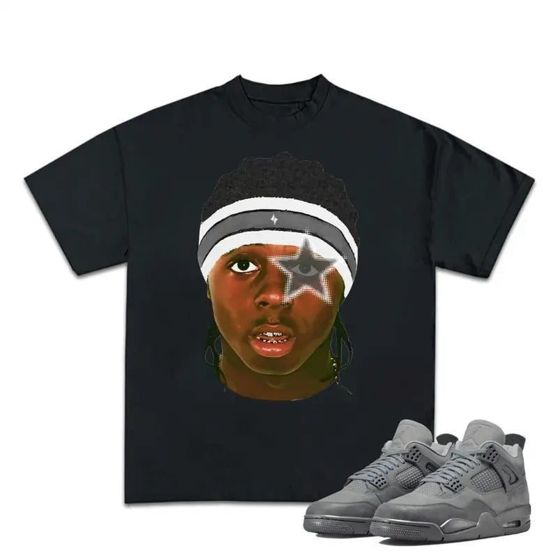 Retro 4S Wet Cement Unisex Shirt,  Weezy Wayne Star Big Face  Unisex T-shirt, Shirt To Match Sneaker, Hiphop Rap Tee,...