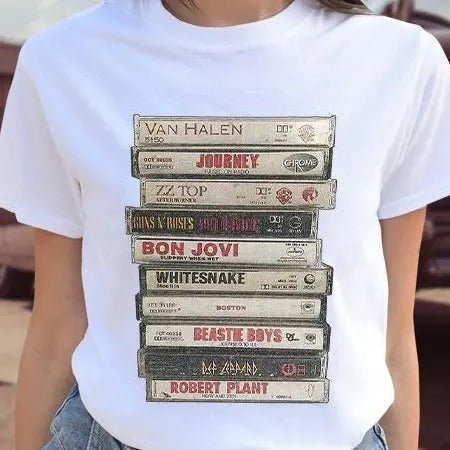 Retro 80s Rock Cassettes Old School Shirt, Vintage Rock Band Shirt, Old School Music Band Shirt, Retro 90s Boy Band Shirt