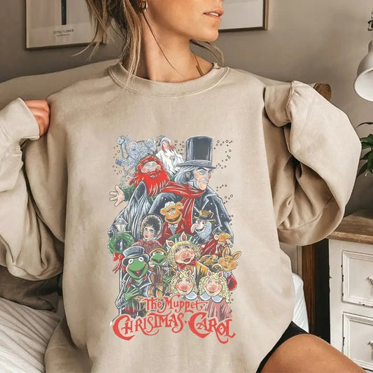 Retro 90s The Muppet Christmas Movie Shirt, Kermit The Frog Gonzo Miss Piggy T-shirt, Merry Christmas Sweatshirt, Muppet Lovers Tee Shirt