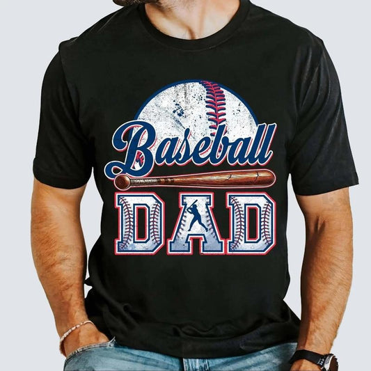 Retro Baseball Dad Shirt for Men Game Day Sports Dad Life Father's Day Gift Unisex Premium 100% Cotton