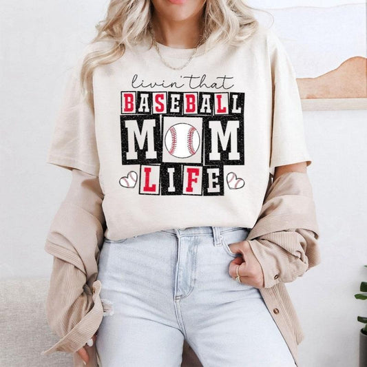 Retro Baseball Mom T-shirt, Graphic Baseball T-shirt, Baseball Mom Life Sublimation Design, Digital Download, Baseball Mama, Baseball Shirt Design