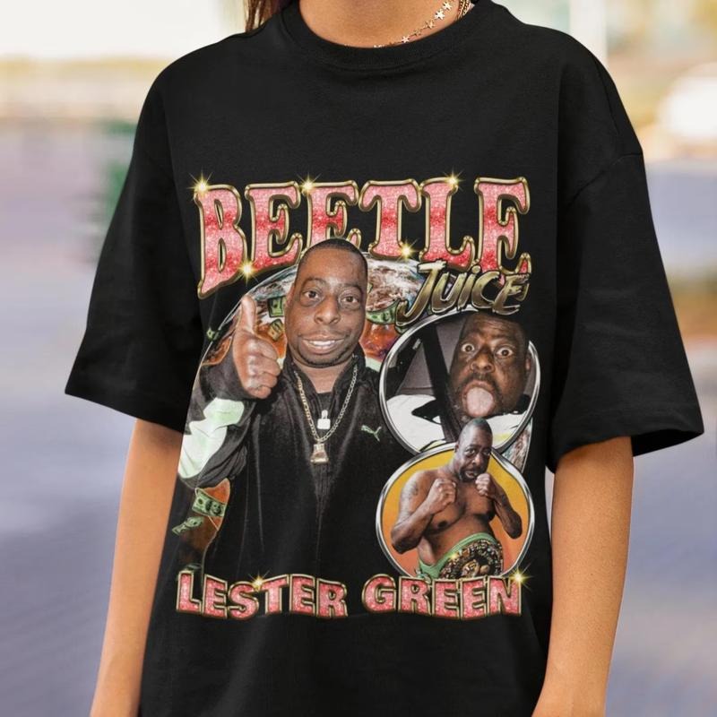 Retro Beetle juice Lester Green T Shirt, Funny Classic 90s Graphic Tee, Unisex, Gift For Her Him Vintage Bootleg, Y2k 90s...
