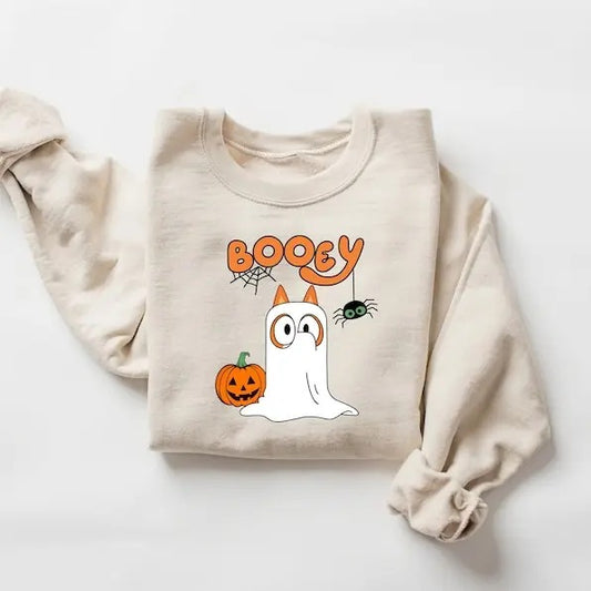 Retro Booey Halloween sweatshirt, Trendy Halloween shirt, Boo shirt, Halloween shirt, Halloween toddler shirt, spooky season shirt,