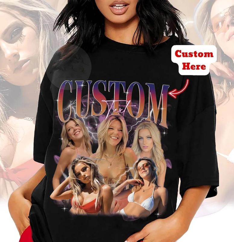 Retro Custom Bootleg Rap Tee, Custom Bootleg, Custom Your Photo,  Vintage Graphic 90s Tshirt Top Womenswear