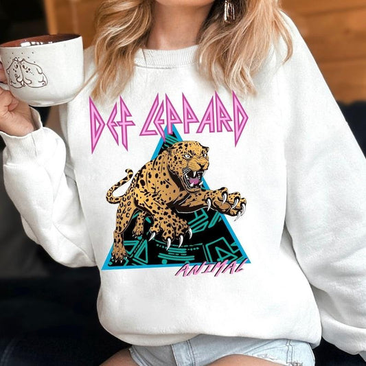 Retro Def Leppard shirt, vintage rock band sweatshirt, rock festival sweatshirt