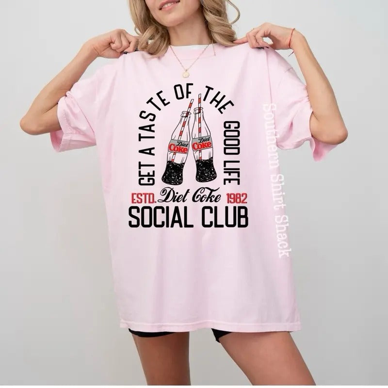 Retro Diet Cola Social Club | blossom comfort colors t shirt Hoodie, Sweatshirt | DripVista.com