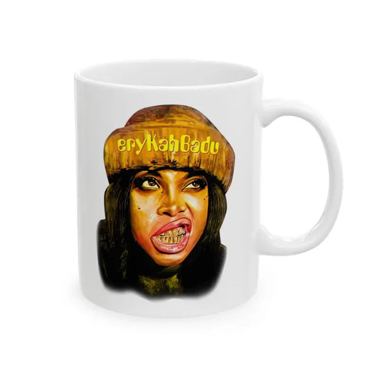 Retro Erykah Badu Graphic Mug, Hot Music Rock Mug, Trendy Mug, Coffee Cup, Gift for Fans