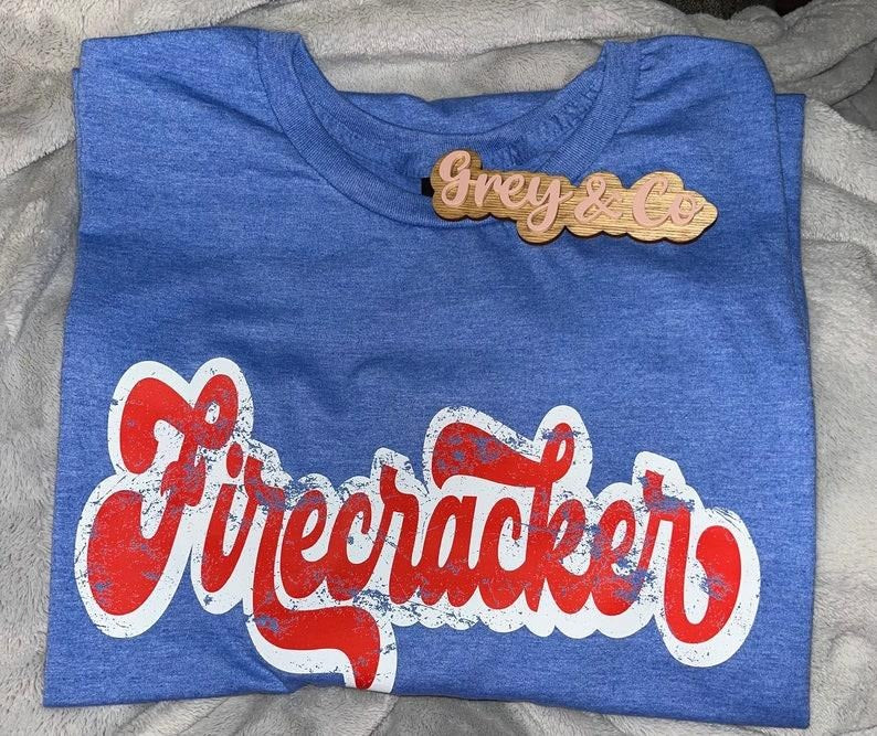 Retro Firecracker Shirt, 4th of July Tee, Fourth of July Tshirt, America Tee, USA, Gifts for Her