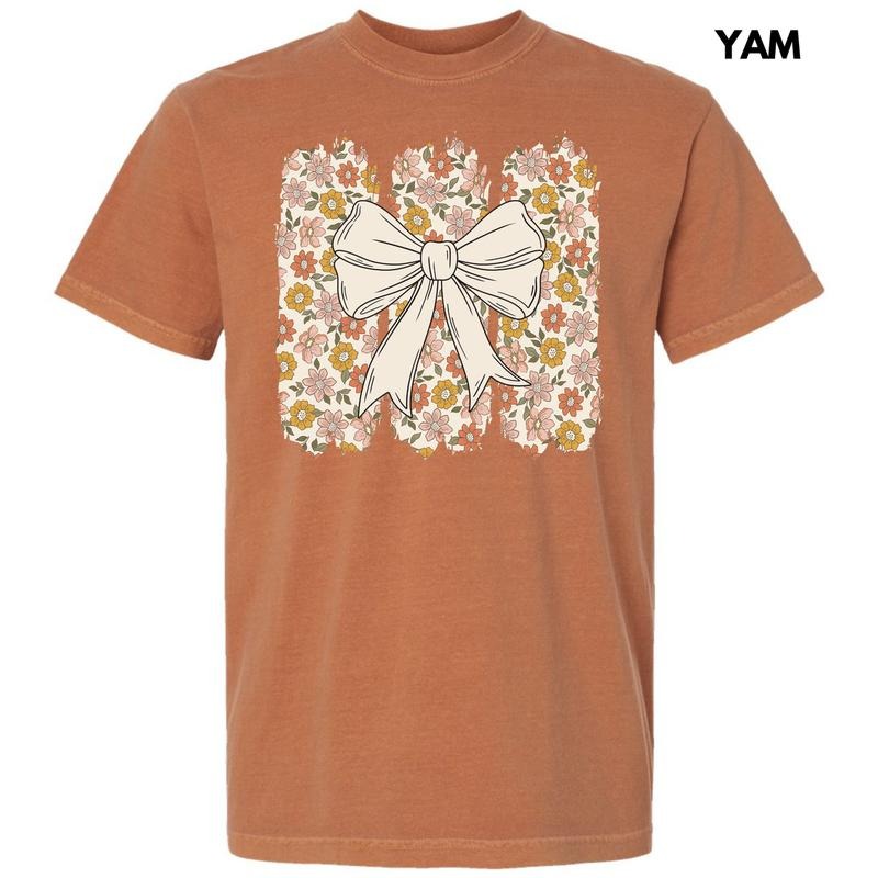 Retro Flower Bow Colors T-Shirt 'NLB' Hoodie, Sweatshirt | DripVista.com