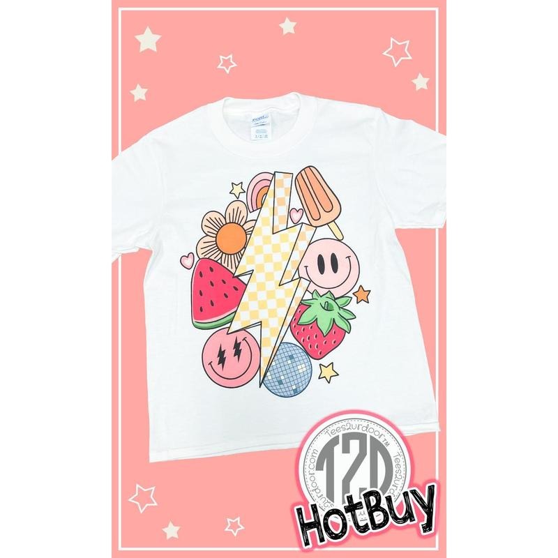 Retro Fruity Summer Youth White Graphic Shirt Hoodie, Sweatshirt | DripVista.com
