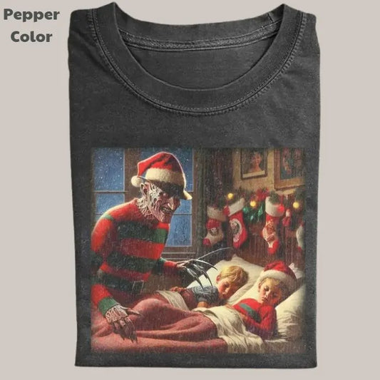 Retro Funny Christmas Vintage Tee, Freddy T-Shirt, Movies Graphic Tee, Unisex Meme Cringe Funny Dumb Shirt, Menswear Womenswear Streetwear