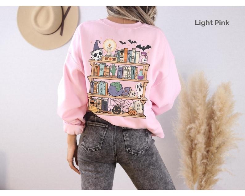 Retro Ghost Sweatshirt, Librarian Ghost Halloween, Halloween Teacher Sweatshirt, Halloween Shirt, Teacher Gift, Boo...