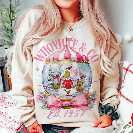 Retro Grnicmas Sweatshirt, Est.1957 Christmas Shirt, Grinc Shirts, Wonderful Time Hoodie, Trendy Christmas Sweatshirt, For Men, For Women