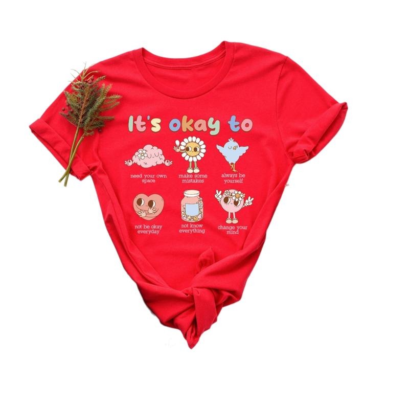 Retro It's Okay To Make Some Mistakes Shirt, Hippie Motivational Shirt, Mental Health Education Teacher Tee, Unisex...