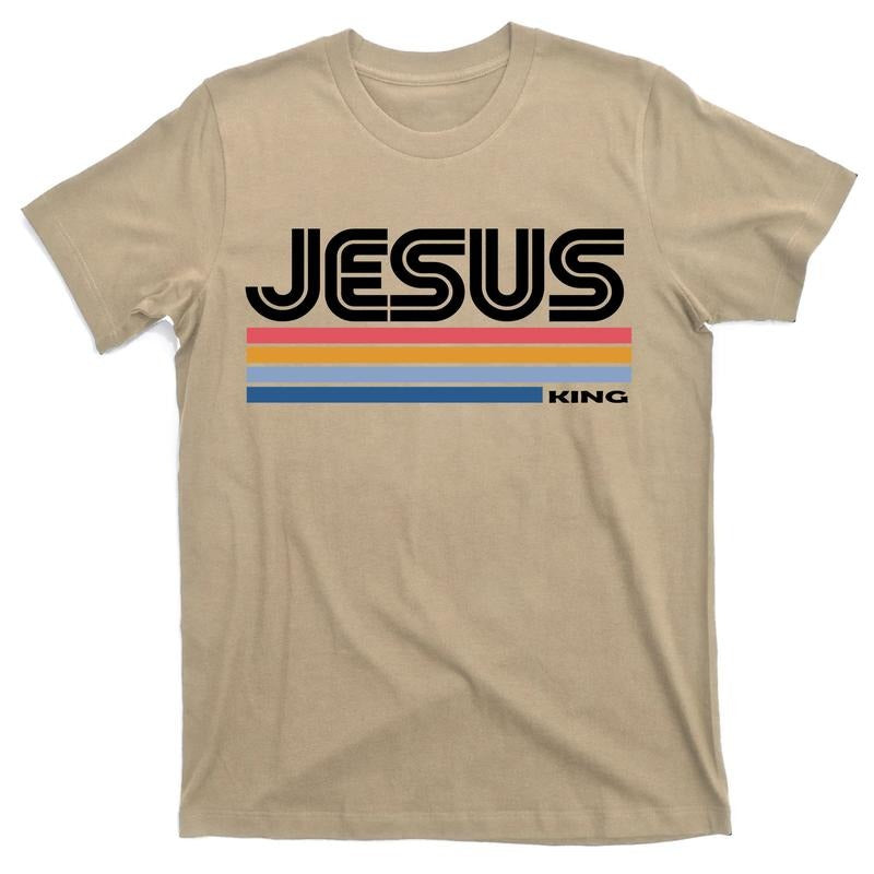 Retro Jesus King T-Shirt Cotton Menswear Hoodie, Sweatshirt | DripVista.com