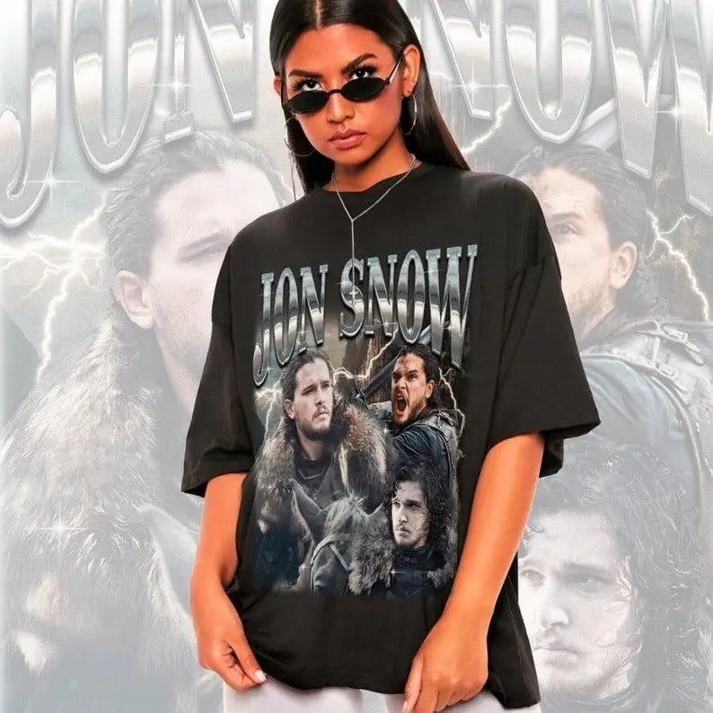 Retro Jon Snow Shirt -jon snow tshirt,jon snow t shirt,jon snow t-shirt Hoodie, Sweatshirt | DripVista.com