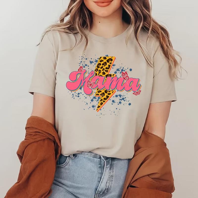 Retro Mama T-shirt, Vintage Mama, Gift for Mom, Mom Shirt, Mom Birthday Gift Cotton Fabric Hoodie, Sweatshirt | DripVista.com