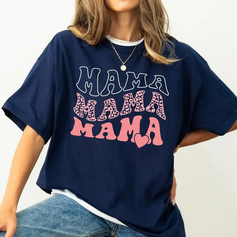 Retro Mama, Vintage Comfort Colors Tshirt, Women's Crew Neck, Crewneck Hoodie, Sweatshirt | DripVista.com