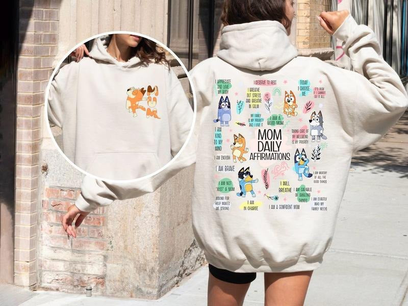 Retro Mom Bluey Shirt, Mom Daily Affirmation Shirt, Retro Chilli Heeler Sweatshirt, Mom Bluey Shirt, Mama Sweatshirt, Mum...