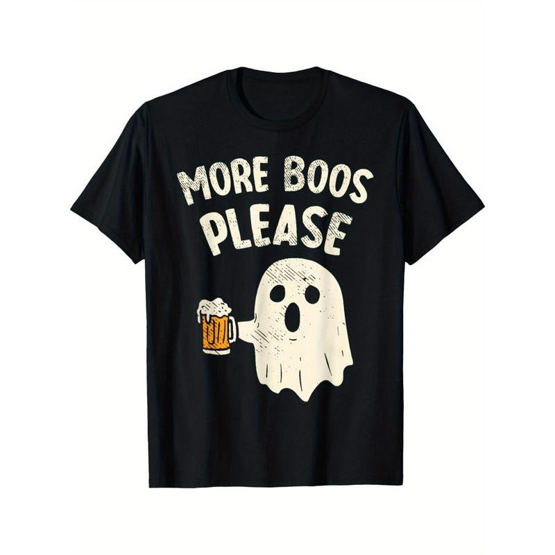 Retro More Boos Please Ghost Beer Halloween Costume Men Boys T-Shirt made in usastyle{n002}2