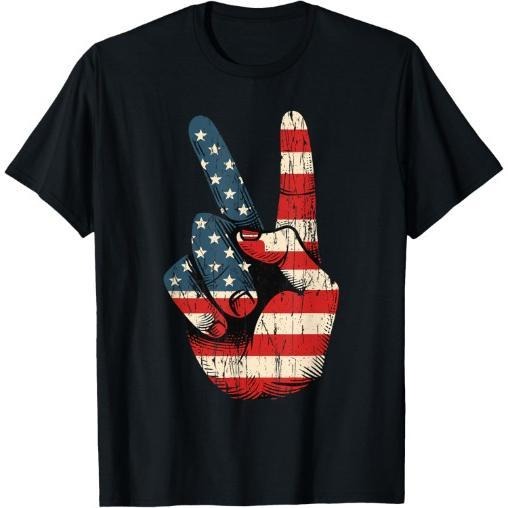 Retro Peace Sign Vintage 60's 70's Hippie T-Shirt Made in USA Hoodie, Sweatshirt | DripVista.com