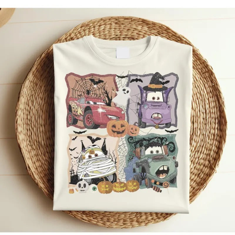 Retro Radiator Springs Cars Movie Halloween Shirt, Lightning McQueen Halloween Shirt, Halloween Trip, Halloween Party...