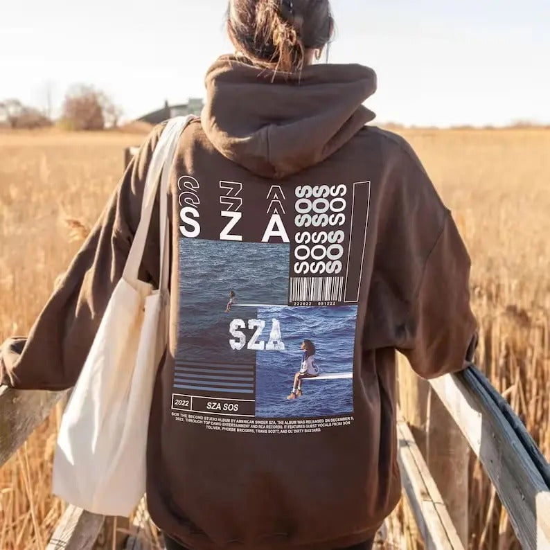 Retro SZA SOS Hoodie, SZA Good Days Hoodie, Sza Merch, SZA sos Tour, Sza Album Hoodie, Sza Graphic Tee, Street Wear...