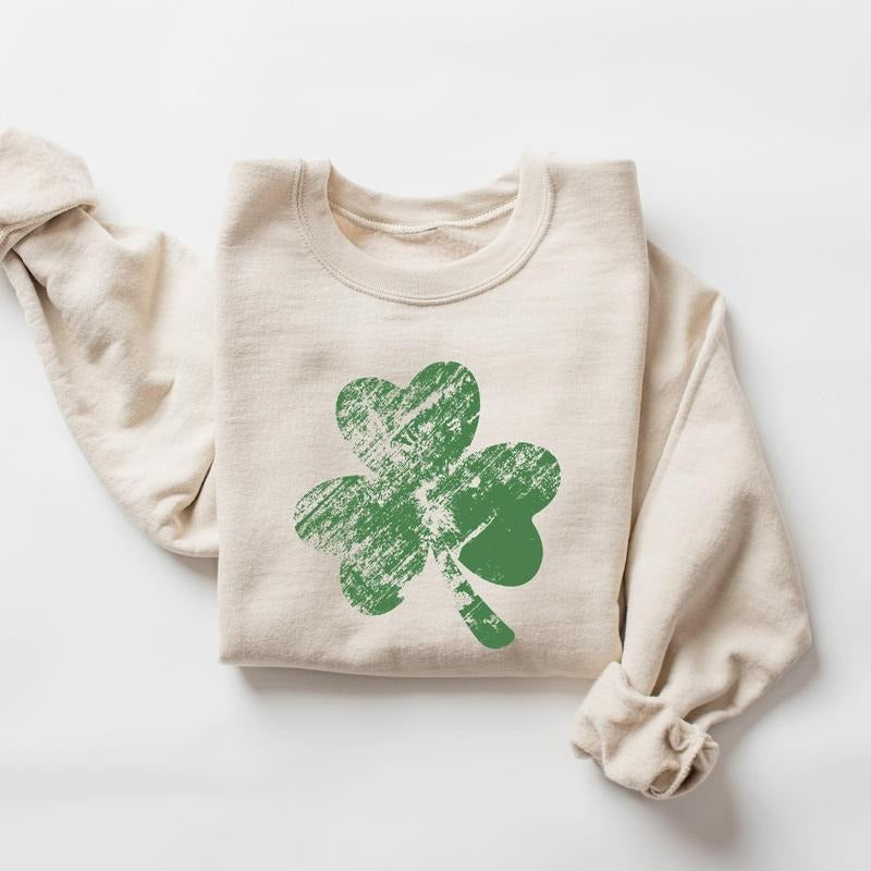 Retro Shamrock Sweatshirt, Womens Shenanigans Sweatshirt, Cute St Patricks Day Sweatshirt, Lucky Sweatshirt, Irish Shirt,...