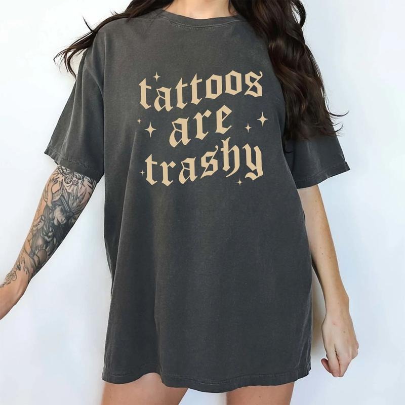 Retro Tattoos Are Trashy Shirt Comfort Colors, Funny Tattoo T-shirt, Tattoos Are for Idiots Tees, Gift Ideas for Tattoo...