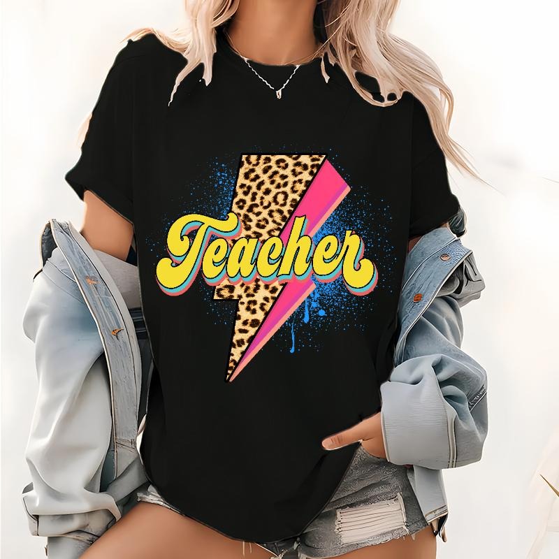 Retro Teacher Pattern Lightsaber brand Shirt, Back Hidden leaf ninja School Gift, Rock Swoosh Roll Teacher Graphic Shirt,...