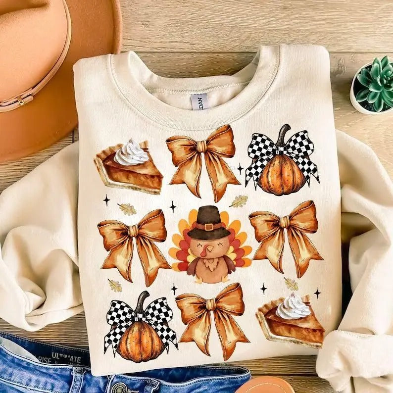 Retro Thanksgiving Sweatshirt, Hoodie, T