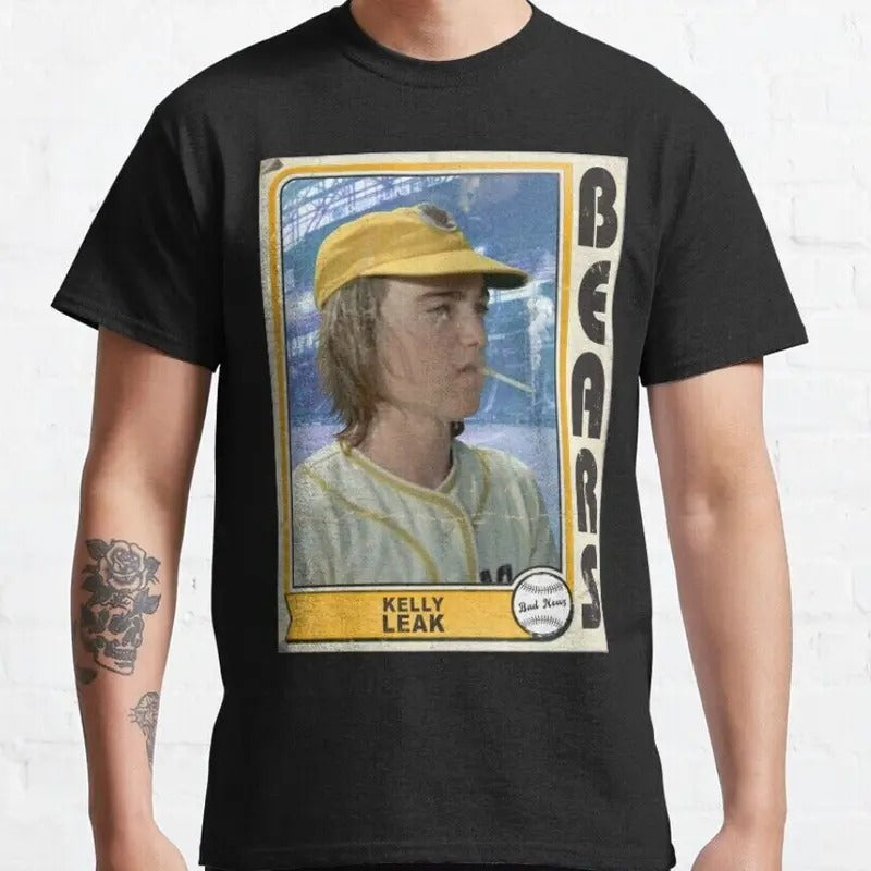 Retro Vintage  Kelly Leak Bad News Bears Baseball Card T-Shirt S-3XL