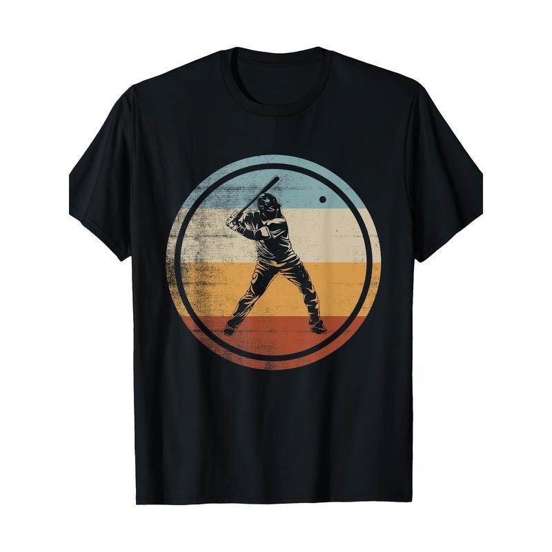 Retro Vintage Baseball Player Design Baseball 220g100% Cotton T-Shirt made in usa Hoodie, Sweatshirt | DripVista.com