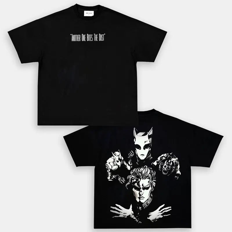 Retro Vintage Limited "Another One Bites The Dust" - JoJo's Bizarre Adventure Anime Double Printed Oversized  Tee Unisex...