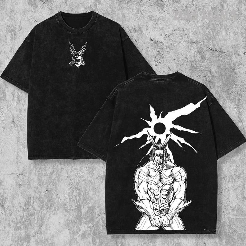 Retro Vintage Limited Spiky hair fighters might Plus Ultra Swoosh.WB shield - My Hero Academia Anime Double Printed...