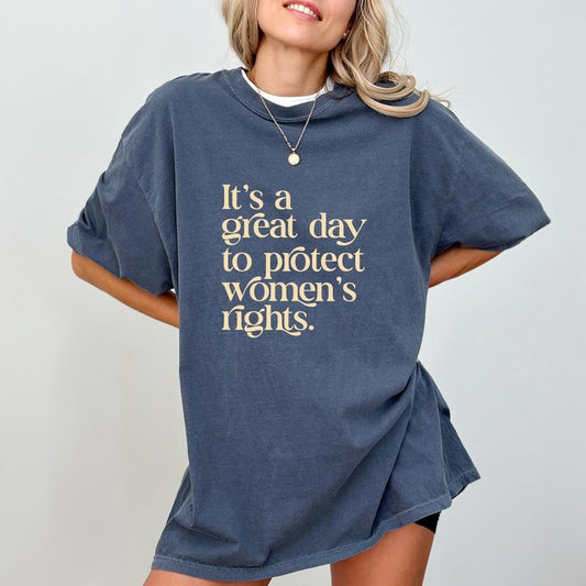 Retro Women Comfort Colors Shirt, Protect Women's Rights Graphic Tee, Support Women Oversized T-shirt