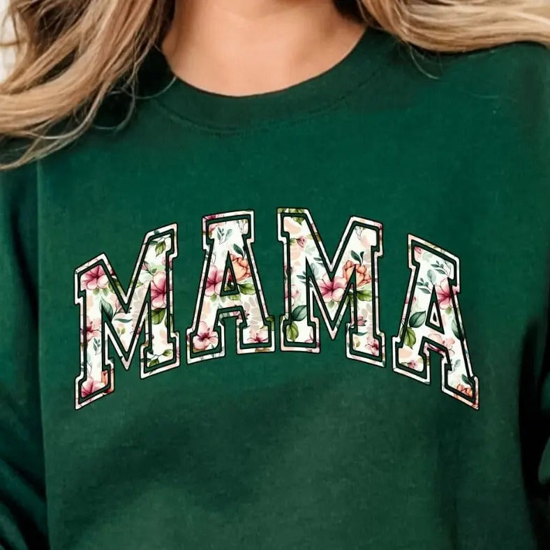 Retro floral Mama t-shirt, mom shirt for Mom for Mother's Day, Mama T-shirt, Shirt for Mom for Mother's Day, Mama...